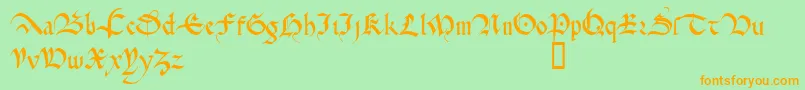 CadeaulxTM Font – Orange Fonts on Green Background