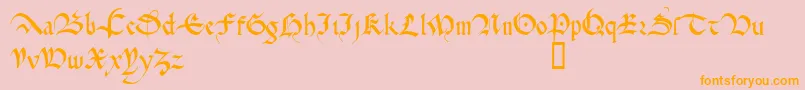 CadeaulxTM Font – Orange Fonts on Pink Background