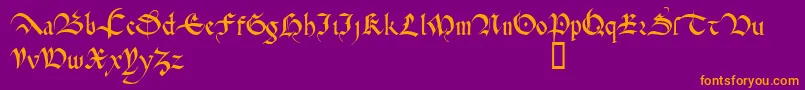 CadeaulxTM Font – Orange Fonts on Purple Background