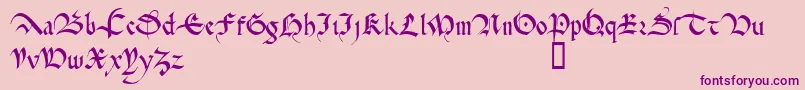 CadeaulxTM-Schriftart – Violette Schriften auf rosa Hintergrund