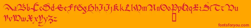 CadeaulxTM Font – Red Fonts on Orange Background
