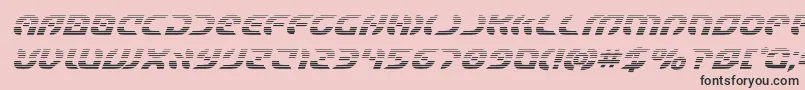 Starfighterboldgradital-fontti – mustat fontit vaaleanpunaisella taustalla