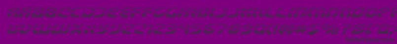 Starfighterboldgradital-Schriftart – Schwarze Schriften auf violettem Hintergrund