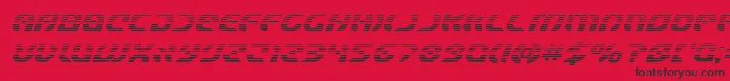 Starfighterboldgradital-Schriftart – Schwarze Schriften auf rotem Hintergrund