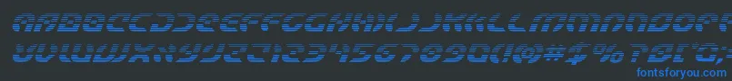 Starfighterboldgradital Font – Blue Fonts on Black Background
