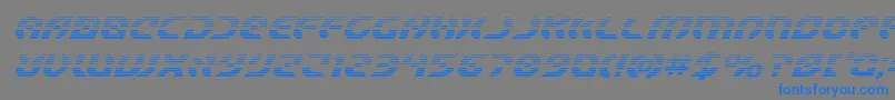フォントStarfighterboldgradital – 灰色の背景に青い文字