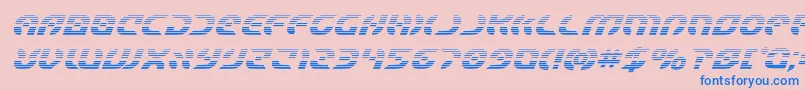 Starfighterboldgradital-fontti – siniset fontit vaaleanpunaisella taustalla