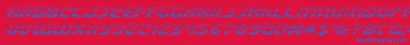 Starfighterboldgradital Font – Blue Fonts on Red Background