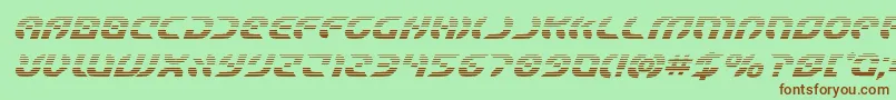 Шрифт Starfighterboldgradital – коричневые шрифты на зелёном фоне