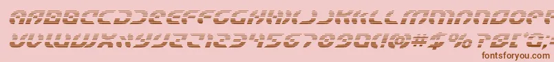 Starfighterboldgradital Font – Brown Fonts on Pink Background