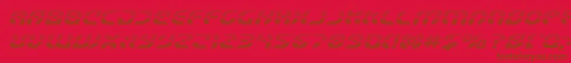 フォントStarfighterboldgradital – 赤い背景に茶色の文字