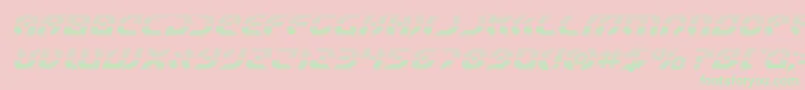 Fonte Starfighterboldgradital – fontes verdes em um fundo rosa