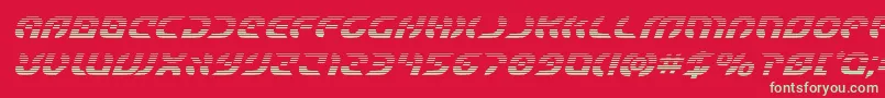 フォントStarfighterboldgradital – 赤い背景に緑の文字