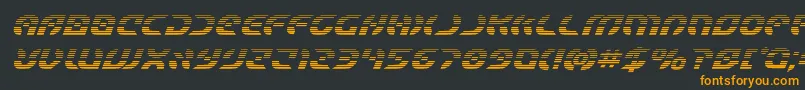 Шрифт Starfighterboldgradital – оранжевые шрифты на чёрном фоне
