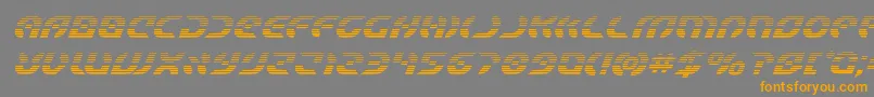 Starfighterboldgradital Font – Orange Fonts on Gray Background