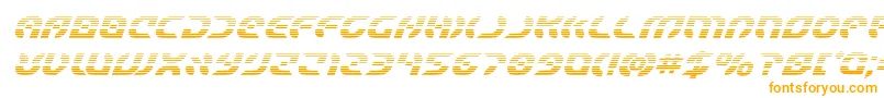 Starfighterboldgradital-fontti – oranssit fontit valkoisella taustalla