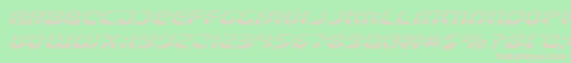 Starfighterboldgradital-fontti – vaaleanpunaiset fontit vihreällä taustalla