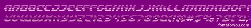 Starfighterboldgradital-Schriftart – Rosa Schriften auf violettem Hintergrund