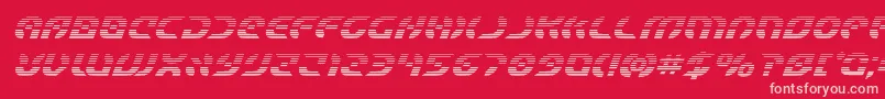Starfighterboldgradital-fontti – vaaleanpunaiset fontit punaisella taustalla