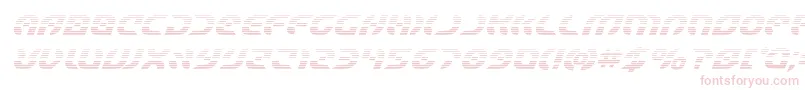フォントStarfighterboldgradital – 白い背景にピンクのフォント