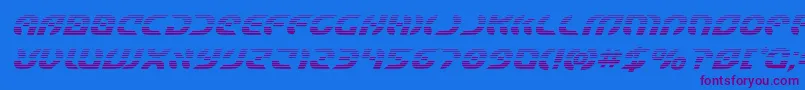 Шрифт Starfighterboldgradital – фиолетовые шрифты на синем фоне
