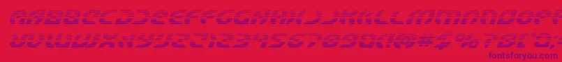 Starfighterboldgradital Font – Purple Fonts on Red Background