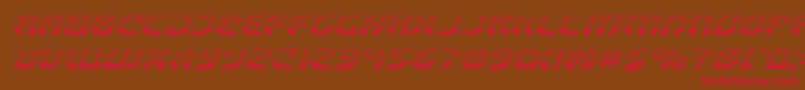 Starfighterboldgradital-fontti – punaiset fontit ruskealla taustalla