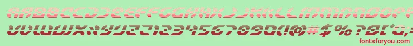 Starfighterboldgradital-fontti – punaiset fontit vihreällä taustalla