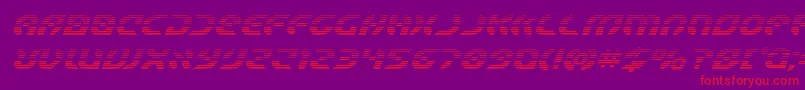 Шрифт Starfighterboldgradital – красные шрифты на фиолетовом фоне