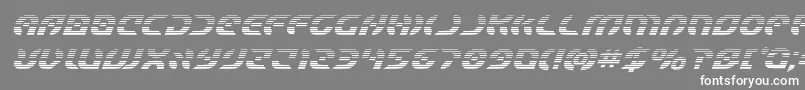 Starfighterboldgradital-fontti – valkoiset fontit harmaalla taustalla