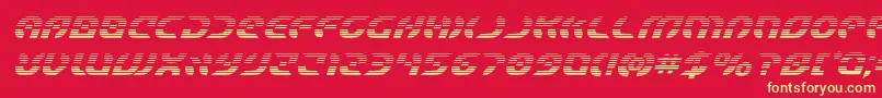 フォントStarfighterboldgradital – 黄色の文字、赤い背景