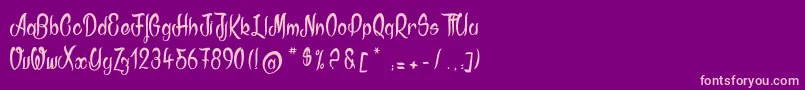 Akodia Font – Pink Fonts on Purple Background