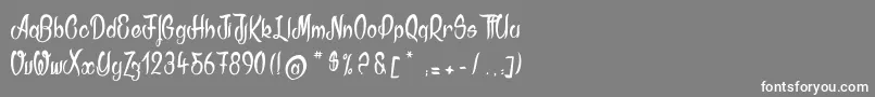 フォントAkodia – 灰色の背景に白い文字