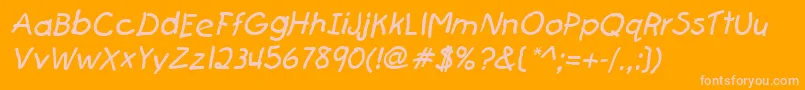 Más sobre la fuente FirstgraderItalic fuente FirstgraderItalic – Fuentes Rosadas Sobre Fondo Naranja