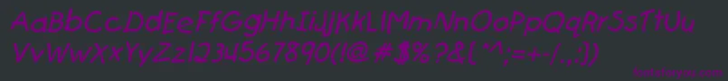 Шрифт FirstgraderItalic – фиолетовые шрифты на чёрном фоне