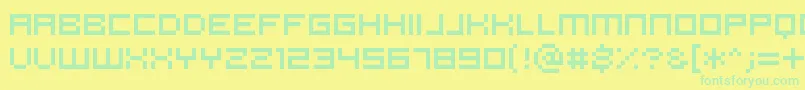 Pannetje Font – Green Fonts on Yellow Background