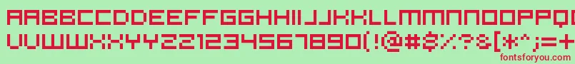 Pannetje Font – Red Fonts on Green Background