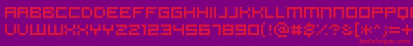 Pannetje Font – Red Fonts on Purple Background