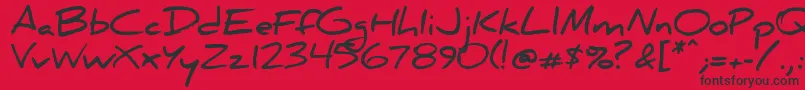 DanielBold Font – Black Fonts on Red Background