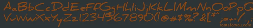 DanielBold Font – Brown Fonts on Black Background