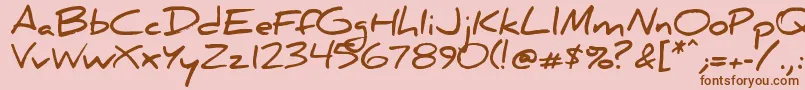 DanielBold Font – Brown Fonts on Pink Background