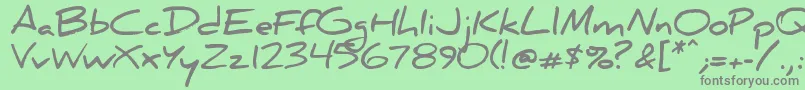 フォントDanielBold – 緑の背景に灰色の文字