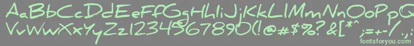 DanielBold Font – Green Fonts on Gray Background