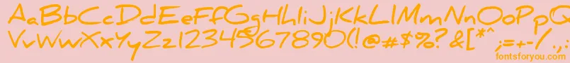DanielBold Font – Orange Fonts on Pink Background