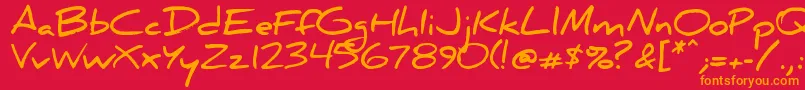 DanielBold Font – Orange Fonts on Red Background