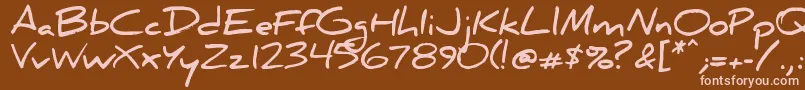 DanielBold Font – Pink Fonts on Brown Background
