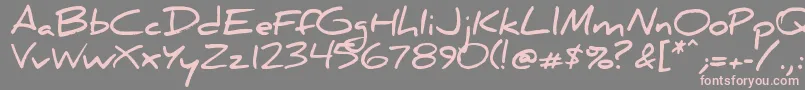 フォントDanielBold – 灰色の背景にピンクのフォント