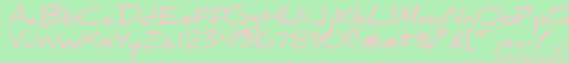 DanielBold Font – Pink Fonts on Green Background