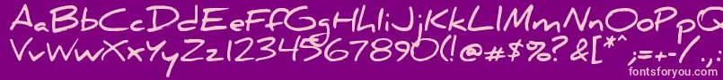 DanielBold Font – Pink Fonts on Purple Background