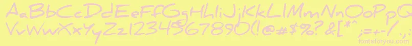 DanielBold Font – Pink Fonts on Yellow Background